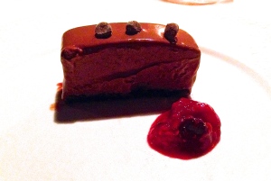 Chocolate Mousse with Raspberry Sauce